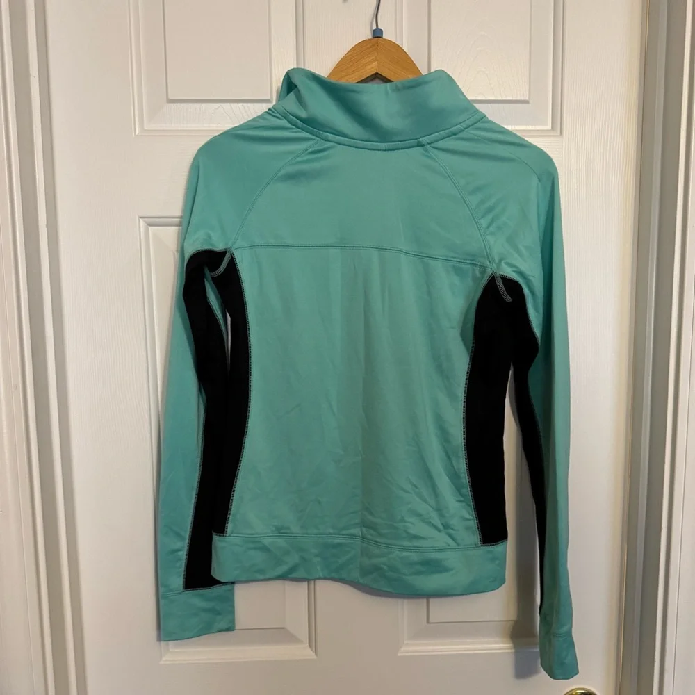 Victoria Secret PINK Teal And Black‎ 1/4 Zip Pullover Lightweight Adult Small - Picture 4 of 6